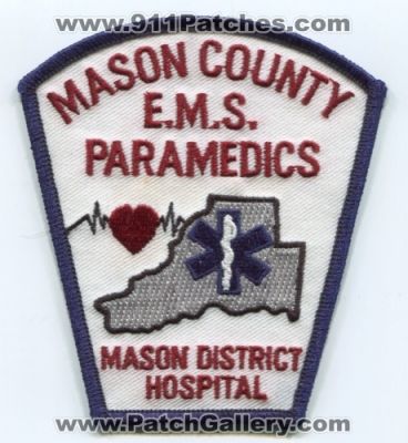 Mason County Emergency Medical Services Paramedics (Illinois)
Scan By: PatchGallery.com
Keywords: ems e.m.s. district hospital