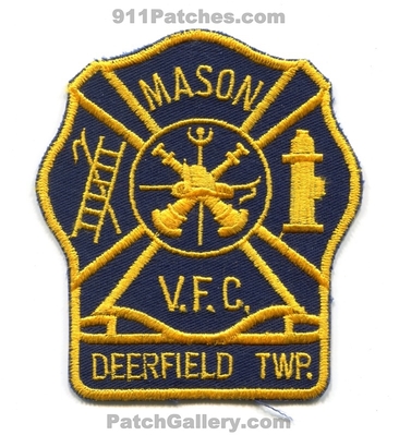Mason Volunteer Fire Company Deerfield Township Patch (Ohio)
Scan By: PatchGallery.com
Keywords: vol. co. vfc v.f.c. twp. department dept.