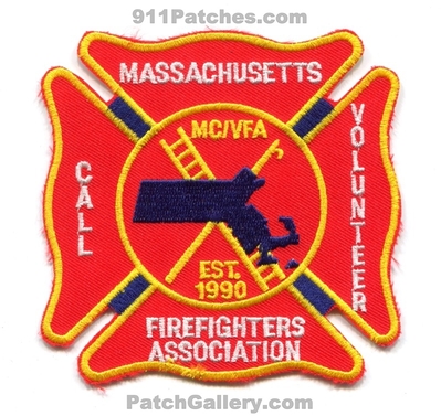 Massachusetts Call Volunteer Firefighters Association Patch (Massachusetts)
Scan By: PatchGallery.com
Keywords: mc/vfa mcvfa est. 1990 fire department dept. vol. ffs assoc. assn.