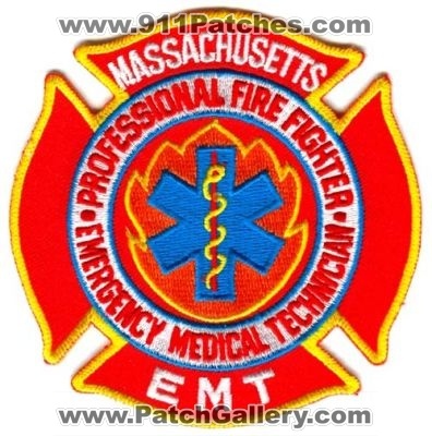 Massachusetts Professional FireFighter Emergency Medical Technician EMT Patch (Massachusetts)
Scan By: PatchGallery.com
Keywords: ems