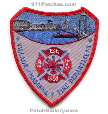 Massena Fire Department Patch (New York)
Scan By: PatchGallery.com
Keywords: village of dept. est. 1906