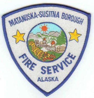 Matanuska Susitna Borough Fire Service
Thanks to PaulsFirePatches.com for this scan.
Keywords: alaska