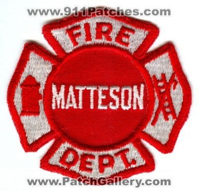 Matteson Fire Department (Illinois)
Scan By: PatchGallery.com 
Keywords: dept.