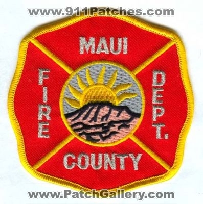 Maui County Fire Department Patch (Hawaii)
[b]Scan From: Our Collection[/b]
Keywords: dept.