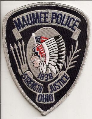 Maumee Police
Thanks to EmblemAndPatchSales.com for this scan.
Keywords: ohio