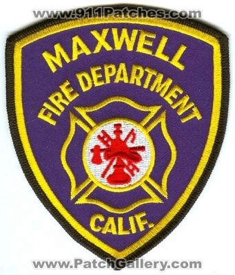 Maxwell Fire Department Patch (California)
[b]Scan From: Our Collection[/b]
