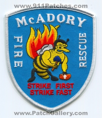 McAdory Fire Rescue Department Patch (Alabama)
Scan By: PatchGallery.com
Keywords: dept. strike first fast