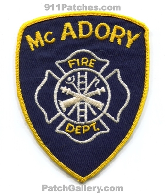 McAdory Fire Department Patch (Alabama)
Scan By: PatchGallery.com
Keywords: dept.