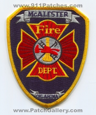 McAlester Fire Department Patch (Oklahoma)
Scan By: PatchGallery.com
Keywords: dept.