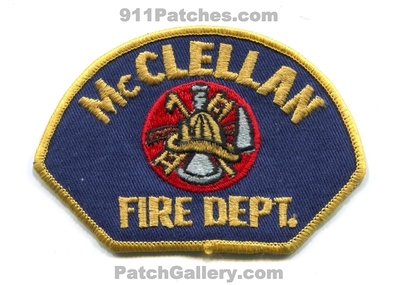 McClellan Air Force Base AFB Fire Department USAF Military Patch (California)
Scan By: PatchGallery.com
Keywords: dept.