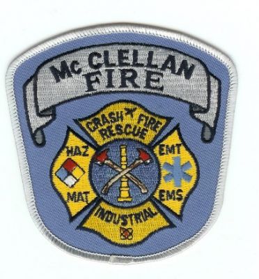 McClellan Fire
Thanks to PaulsFirePatches.com for this scan.
Keywords: california usaf air force crash fire rescue cfr arff aircraft