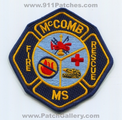 McComb Fire Rescue Department Patch (Mississippi)
Scan By: PatchGallery.com
Keywords: dept. ms