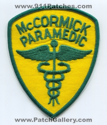 McCormick Ambulance Service Paramedic EMS Patch (California) (Confirmed)
Scan By: PatchGallery.com
