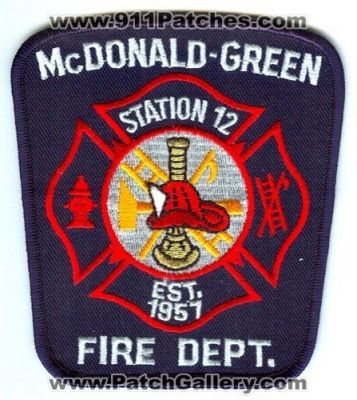 McDonald Green Fire Department Station 12 Patch (South Carolina)
Scan By: PatchGallery.com
Keywords: dept. company co.