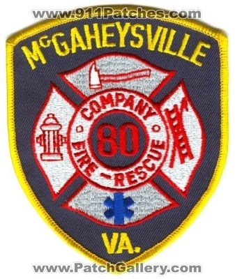 McGaheysville Fire Rescue Department Company 80 Patch (Virginia)
Scan By: PatchGallery.com
Keywords: dept. co. va.