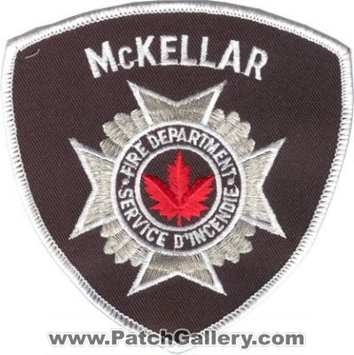 McKellar Fire Department (Canada ON)
Thanks to zwpatch.ca for this scan.
