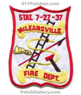 McLeansville Fire Department Station 7-27-37 Patch (North Carolina)
Scan By: PatchGallery.com
Keywords: dept.