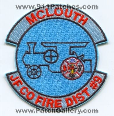 Jefferson County Fire District 9 McLouth Patch (Kansas)
Scan By: PatchGallery.com
Keywords: co. jfco dist. number no. #9 department dept.