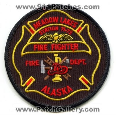 Meadow Lakes Fire Department FireFighter Station 71-72 (Alaska)
Scan By: PatchGallery.com
Keywords: dept.