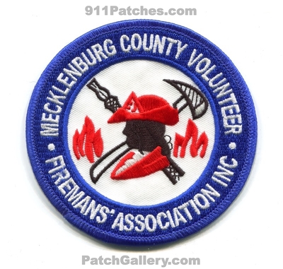 Mecklenburg County Volunteer Firemans Association Inc. Patch (North Carolina)
Scan By: PatchGallery.com
Keywords: co. vol. assoc. assn.