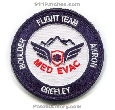 Med Evac Flight Team Akron Boulder Greeley Patch (Colorado)
[b]Scan From: Our Collection[/b]
[b]Patch Made By: 911Patches.com[/b]
Keywords: medevac north colorado air ambulance helicopter