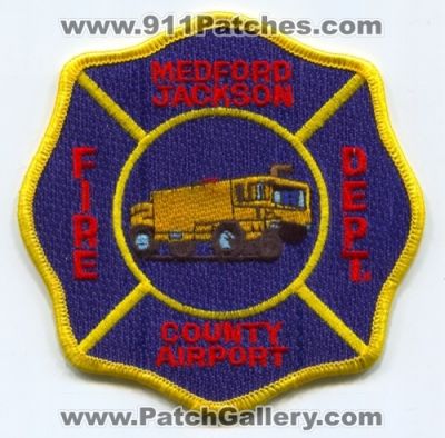 Medford Jackson County Airport Fire Department Patch (Oregon)
Scan By: PatchGallery.com
Keywords: co. dept.