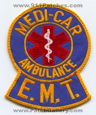 Medi-Car Ambulance Emergency Medical Technician EMT Patch (Illinois)
Scan By: PatchGallery.com
Keywords: medicar ems services