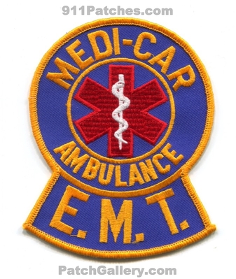 Medi-Car Ambulance Emergency Medical Technician EMT Patch (Illinois)
Scan By: PatchGallery.com
Keywords: ems