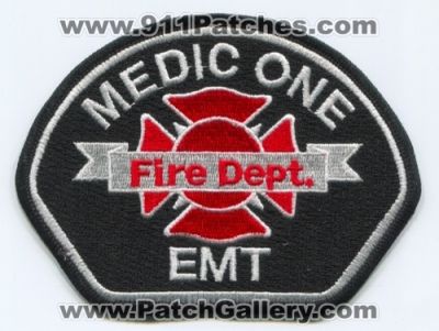 Medic One Fire Department EMT Patch (Washington)
Scan By: PatchGallery.com
Keywords: 1 dept. ems