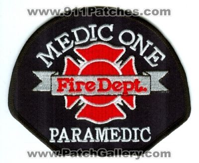 Medic One Fire Department Paramedic Pierce County District Patch (Washington)
Scan By: PatchGallery.com
Keywords: 1 dept. ems co. dist.