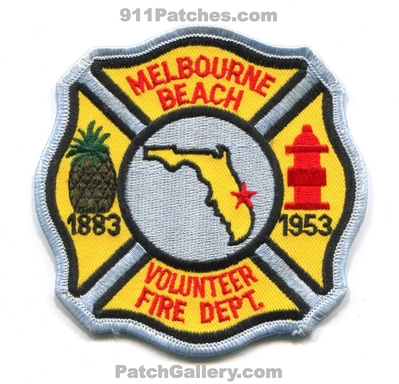 Melbourne Beach Volunteer Fire Department Patch (Florida)
Scan By: PatchGallery.com
Keywords: vol. dept. 1883 1953
