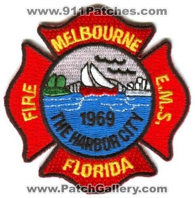Melbourne Fire Department Patch (Florida)
Scan By: PatchGallery.com
Keywords: ems e.m.s. dept. the harbor city 1969 sailboat