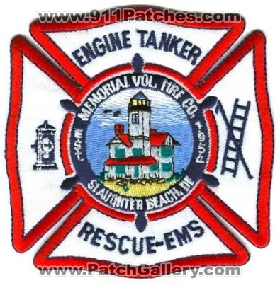 Memorial Volunteer Fire Company Patch (Delaware)
Scan By: PatchGallery.com
Keywords: rescue engine tanker slaughter beach lighthouse