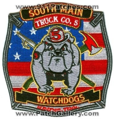 Memphis Fire Department Truck 5 Patch (Tennessee)
Scan By: PatchGallery.com
Keywords: dept. mfd station company co. south main watchdogs tenn. bulldog