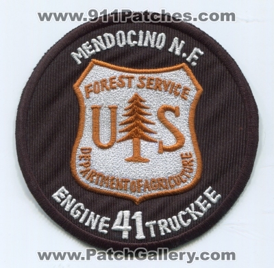 Mendocino National Forest Engine 41 Truckee Patch (California)
Scan By: PatchGallery.com
Keywords: n.f. nf fire wildfire wildland usfs service department dept. of agriculture