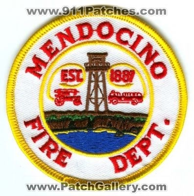 Mendocino Fire Department (California)
Scan By: PatchGallery.com
Keywords: dept.