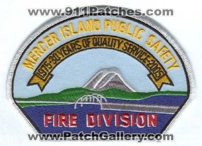 Mercer Island Public Safety Department Fire Division 30 Years Patch (Washington)
Scan By: PatchGallery.com
Keywords: dept. div. dps of quality service