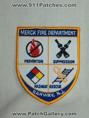 Merck Fire Department (New Jersey)
Thanks to Walts Patches for this picture.
Keywords: rahway n.j. prevention suppression haz-mat hazmat rescue
