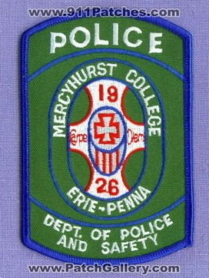 Mercyhurst College Police Department (Pennsylvania)
Thanks to apdsgt for this scan.
Keywords: dept. of and safety erie penna