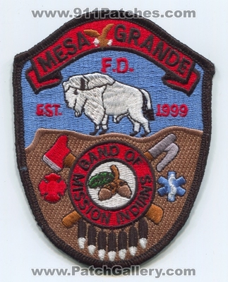 Mesa Grande Fire Department Patch (California)
Scan By: PatchGallery.com
Keywords: dept. f.d. band of mission indians