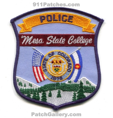 Mesa State College Police Department Patch (Colorado)
Scan By: PatchGallery.com
Keywords: dept.