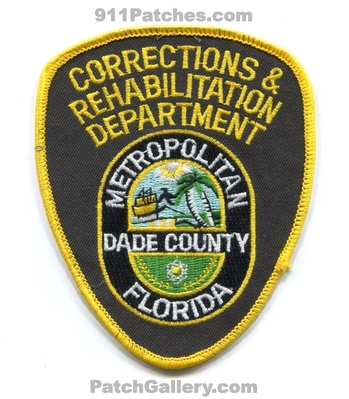 Metropolitan Dade County Sheriffs Office Corrections and Rehabilitation Department Patch (Florida)
Scan By: PatchGallery.com
Keywords: co. dept. & of doc