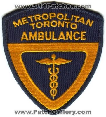 Metropolitan Toronto Ambulance (Canada ON)
Scan By: PatchGallery.com
Keywords: ems
