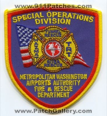 Metropolitan Washington Airports Authority Fire and Rescue Department Special Operations Division Patch (Washington DC)
Scan By: PatchGallery.com
Keywords: dept. & tunnel river trt hazmat haz-mat