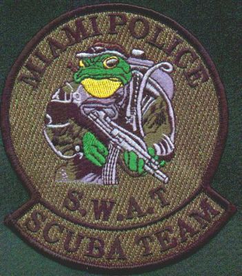 Miami Police S.W.A.T. Scuba Team
Thanks to EmblemAndPatchSales.com for this scan.
Keywords: florida swat dive