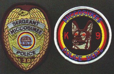 Miccosukee Police Dept K-9
Thanks to EmblemAndPatchSales.com for this scan.
Keywords: florida department k9 sergeant