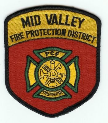 Mid Valley Fire Protection District
Thanks to PaulsFirePatches.com for this scan.
Keywords: california