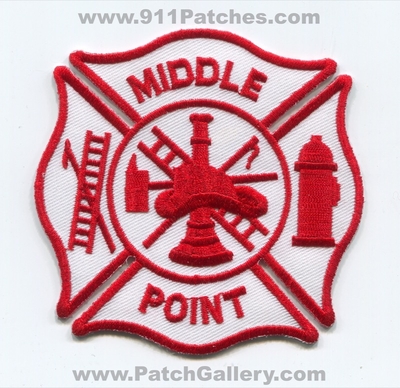 Middle Point Fire Department Patch (Ohio)
Scan By: PatchGallery.com
Keywords: dept.