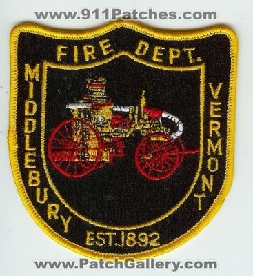 Middlebury Fire Department (Vermont)
Thanks to Mark C Barilovich for this scan.
Keywords: dept.