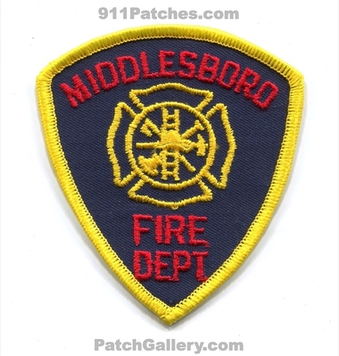 Middlesboro Fire Department Patch (Kentucky)
Scan By: PatchGallery.com
Keywords: dept.